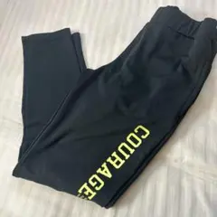 Courageプリント黒ロングパンツ　140