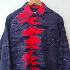 ☆US古着総柄/デザインシャツ/ネルシャツ/オールド