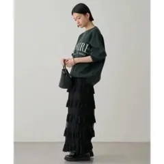 新品未使用！タグ付きLoungedress刺繍ロゴニット　グリーン