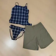 水着3点セット　9号　紺チェック