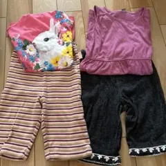 120子供服セット　５点　ワンピース　ハーフパンツ他