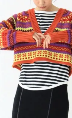 BEAMS BOY EXCLUSIVE FABRIC Vネックセーター