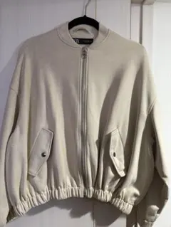 ZARA ベージュ ジップアップジャケット