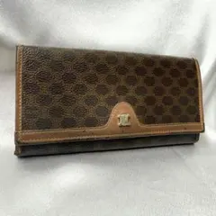 【CELINE】セリーヌ 長財布 マカダム柄 がま口小銭入れ 総柄 ヴィンテージ