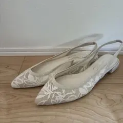 LE TALON ルタロン レース バックストラップ 24cm ポインテッドトゥ