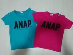 ANAP　Tシャツ2枚セット　ピンク・ブルー
