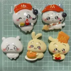 ちいかわ/ハチワレ/うさぎデコパーツ5個セット【マクドナルド】