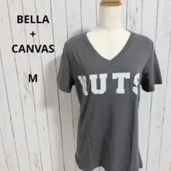 ベラキャンパス☆半袖　Tシャツ　Vネック　綿100%　US古着　M　グレー