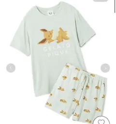 ジェラートピケ⭐︎ポケモンスリープイーブイ ポケモンスリープ】【メンズ】ベビモコ イーブイ パーカ＆ハーフ