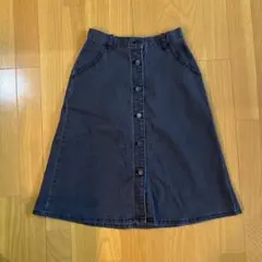 ダークグレー デニム Aラインスカート　UNIQLO