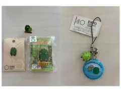 expo愛知地球博 万博 モリゾー キッコロ ストラップ ピンバッチ 4個セット