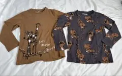 キッズ長袖カットソー2枚セット