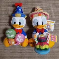 Disney ドナルド バースデー 2019　2020 ぬいば ２点セット