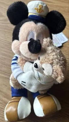 ハートフェルトレターズオブフレンドシップ ダッフィー ミッキー ぬいぐるみバッジ