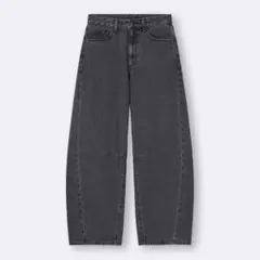 新品タグなし　バレルレッグジーンズ　ブラック　s 標準丈