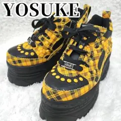 YOSUKE✨️ヨースケ 厚底スニーカー ブラック×イエロー 美品 24.5cm