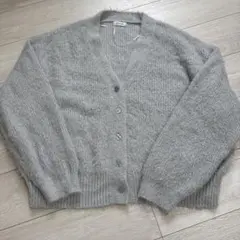 LEPSIM グレー カーディガン 4つボタン