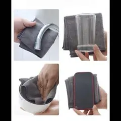 マイクロファイバークロス 5枚セット グレー 掃除用ふきん 吸水速乾