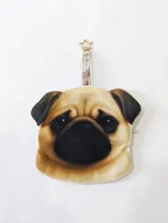 【handmade】犬柄 ファスナーポーチ