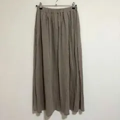 【未使用】かぐれ リネンカットスカート ベージュ フリーサイズのサムネイル