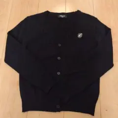 COMME CA ISM ブラック Vネックカーディガン 140A