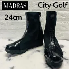 【未使用】MADRAS マドラス City Golf ブーツ ブラック 24cmのサムネイル