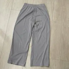 無印良品 リブ編みワイドパンツ＊ベージュ＊XS-S