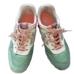 New Balance 996 スニーカー 緑/ピンク　24 パステルカラー