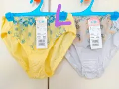 新品 花柄レースショーツ Lサイズ 2色 レディースナイロンショーツ