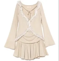 andmary Lilith gather set dress beige - メルカリ