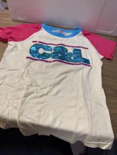 CO&LU 半袖Tシャツ ラグラン スパンコールロゴのサムネイル