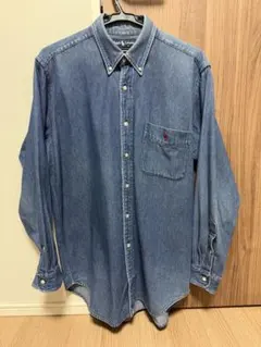 90s ヴィンテージ Ralph Lauren デニムシャツ ワンポイント M