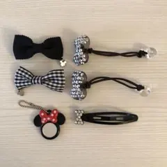 【レア】disney クレアーズ ミニー ミラー ヘアアクセサリー セット