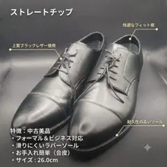 TIMOTHY&CO. 本革 ストレートチップ 25cm ビジネスシューズ - メルカリ