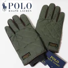 《ポロ ラルフローレン》未使用 タッチパネル対応 レザー・キルティングコンビ手袋