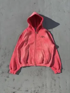 9090 bullet logo rhinestone zip hoodie