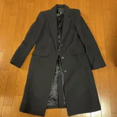 【美品】ESTNATION 黒 チェスターコート 38のサムネイル