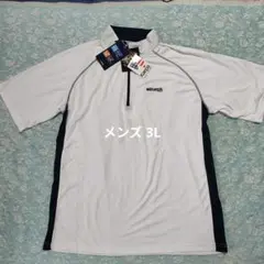 新品 メンズ3L Kaepa 吸水速乾 UVカット ハーフジップポロシャツのサムネイル