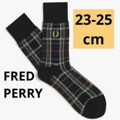 23-25cm FRED PERRY フレッドペリー　刺繍　ソックス　靴下　新品のサムネイル
