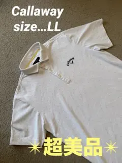 ✴︎超美品✴︎ キャロウェイ　メンズ　ゴルフ　ウェア　白　ドット　LL XL