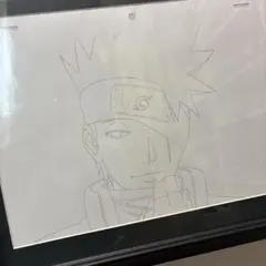 NARUTO ナルト サスケ 写輪眼 額装イラストセル画複製 - メルカリ