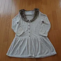 axes femme フェイクファー付き ロングカーディガン M キナリ