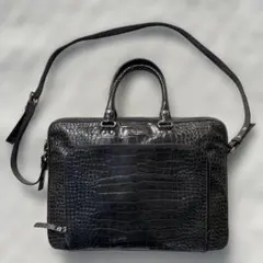 【美品】 ケイトスペード クロコ型押し ハンドバック 2way ショルダーバッグ