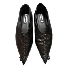 【箱あり】JILSANDER ポインテッドフラットシューズ35.5 2026年最新】JIL SANDER つま先：ポインテッドトゥ レディース