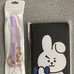 BTS BT21 COOKY パスポートケース & ストラップ付きキーホルダー