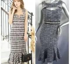 w.plume ツイードマーメイドドレス