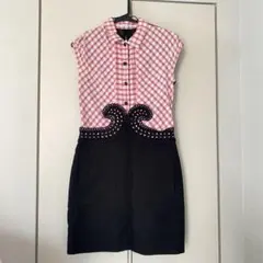 CARVENカルヴェン/ギンガムチェックミニシャツワンピース 34のサムネイル