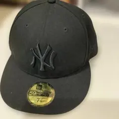 New Era 59FIFTY ブラック キャップ 7 3/8