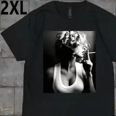 コートニーラブ フォト 半袖 tシャツ カートコバーン 黒2XLサイズ