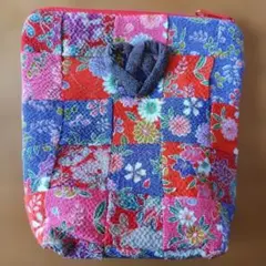 ハンドメイド和柄花柄パッチワークポーチ